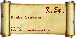 Krebs Szabina névjegykártya